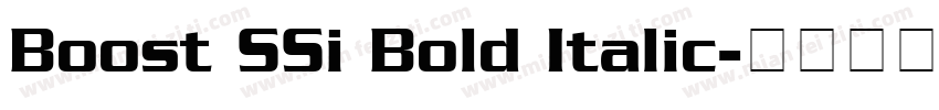 Boost SSi Bold Italic字体转换